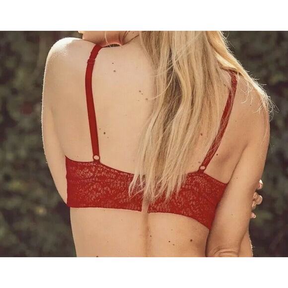 Free People Intimately Bra Small Tameeka Underwire Bralette Berry Electric Red - Picture 3 of 10